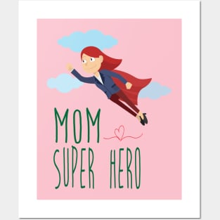 mom super hero Posters and Art